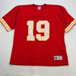 Vintage Kansas City Chiefs Jersey Joe Montana Red Mens Large 1990s Mesh Logo 7